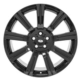 Front view of a 22x10 Black wheel replacement for Land Rover LR3 replica rim 9510958